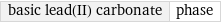 basic lead(II) carbonate | phase