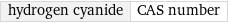 hydrogen cyanide | CAS number