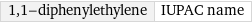 1, 1-diphenylethylene | IUPAC name