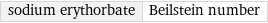 sodium erythorbate | Beilstein number