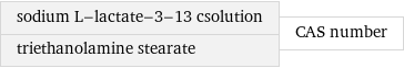 sodium L-lactate-3-13 csolution triethanolamine stearate | CAS number