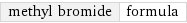 methyl bromide | formula