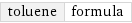 toluene | formula