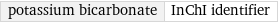 potassium bicarbonate | InChI identifier