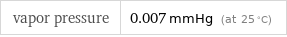 vapor pressure | 0.007 mmHg (at 25 °C)