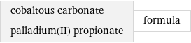 cobaltous carbonate palladium(II) propionate | formula