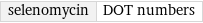 selenomycin | DOT numbers