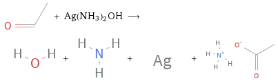  + Ag(NH3)2OH ⟶ + + + 