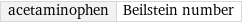 acetaminophen | Beilstein number