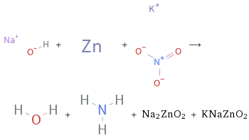  + + ⟶ + + Na2ZnO2 + KNaZnO2