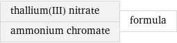 thallium(III) nitrate ammonium chromate | formula