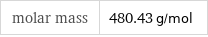 molar mass | 480.43 g/mol