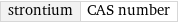 strontium | CAS number