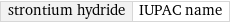 strontium hydride | IUPAC name