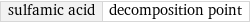 sulfamic acid | decomposition point