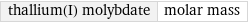 thallium(I) molybdate | molar mass