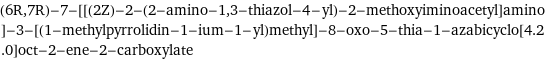 (6R, 7R)-7-[[(2Z)-2-(2-amino-1, 3-thiazol-4-yl)-2-methoxyiminoacetyl]amino]-3-[(1-methylpyrrolidin-1-ium-1-yl)methyl]-8-oxo-5-thia-1-azabicyclo[4.2.0]oct-2-ene-2-carboxylate
