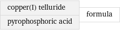 copper(I) telluride pyrophosphoric acid | formula