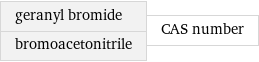 geranyl bromide bromoacetonitrile | CAS number