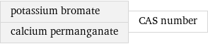 potassium bromate calcium permanganate | CAS number