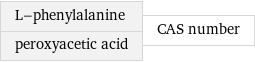 L-phenylalanine peroxyacetic acid | CAS number