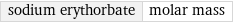 sodium erythorbate | molar mass