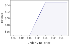 Payout profile at expiration