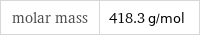 molar mass | 418.3 g/mol