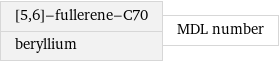 [5, 6]-fullerene-C70 beryllium | MDL number