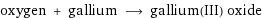 oxygen + gallium ⟶ gallium(III) oxide