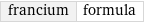 francium | formula