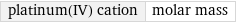 platinum(IV) cation | molar mass