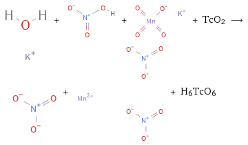  + + + TcO2 ⟶ + + H6TcO6