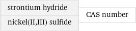 strontium hydride nickel(II, III) sulfide | CAS number