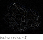  (using radius=2)