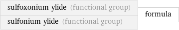 sulfoxonium ylide (functional group) sulfonium ylide (functional group) | formula