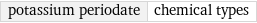 potassium periodate | chemical types