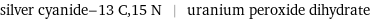 silver cyanide-13 C, 15 N | uranium peroxide dihydrate