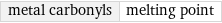 metal carbonyls | melting point