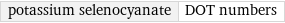 potassium selenocyanate | DOT numbers