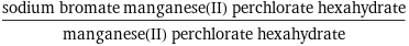 (sodium bromate manganese(II) perchlorate hexahydrate)/manganese(II) perchlorate hexahydrate