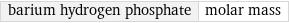 barium hydrogen phosphate | molar mass