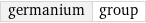 germanium | group