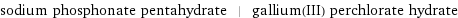 sodium phosphonate pentahydrate | gallium(III) perchlorate hydrate