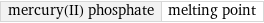 mercury(II) phosphate | melting point