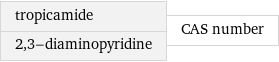 tropicamide 2, 3-diaminopyridine | CAS number