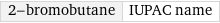 2-bromobutane | IUPAC name