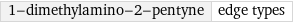 1-dimethylamino-2-pentyne | edge types