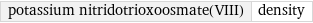 potassium nitridotrioxoosmate(VIII) | density