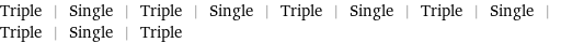 Triple | Single | Triple | Single | Triple | Single | Triple | Single | Triple | Single | Triple
